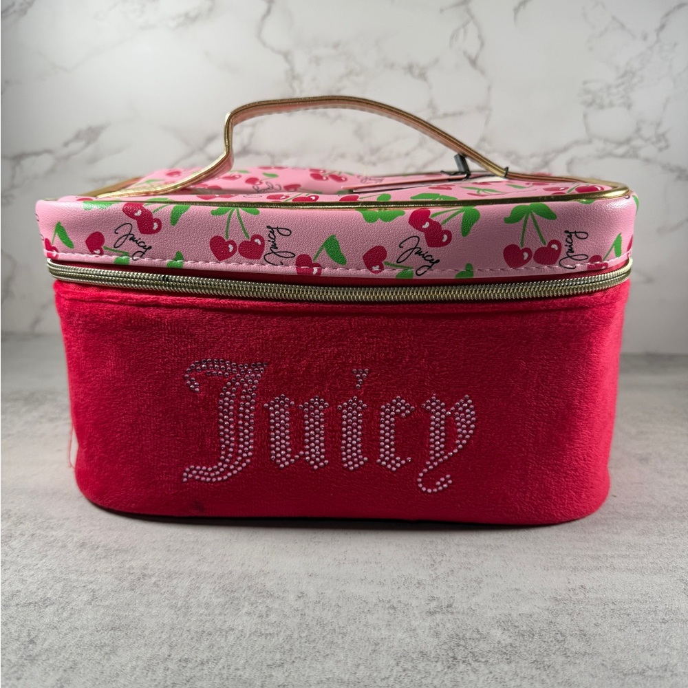 Juicy Couture Red and Pink Women's Makeup Bag NWT